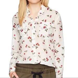 The Kooples cherry love button up shirt size 3